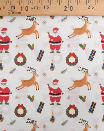 Tissu Noël Coton Père Noël - Mercerine