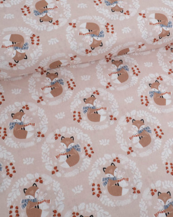 Tissu Coton de Noël Petit Renard - Mercerine