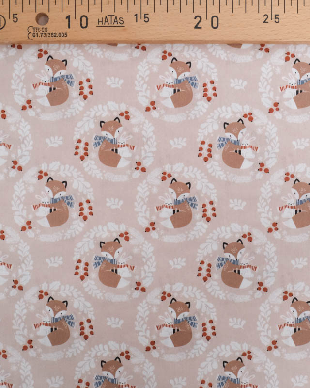 Tissu Coton de Noël Petit Renard - Mercerine