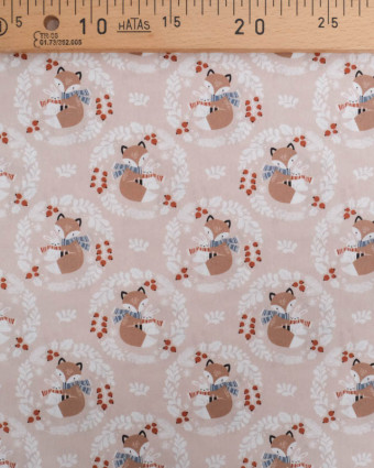Tissu Coton de Noël Petit Renard - Mercerine