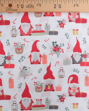 Tissu Coton de Noël Gnome de Noël - Mercerine