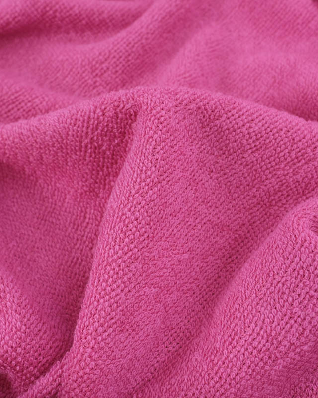 Eponge bambou au mètre : Tissu Eponge Bambou Fuchsia Lou - Mercerine