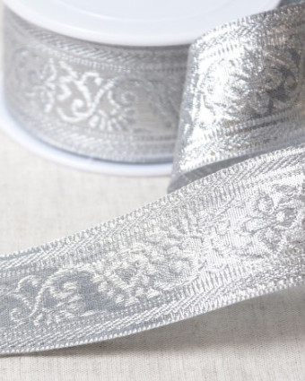 Galon Jacquard Métallique 40mm- Mercerine
