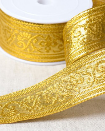Galon Jacquard Métallique 40mm- Mercerine