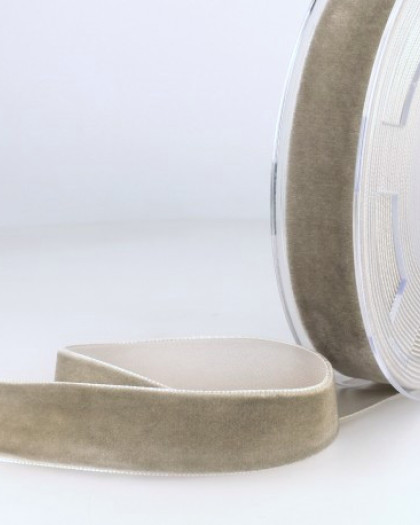 Ruban Velours Gris Clair - Mercerine