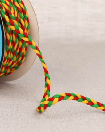 Tresse Tricolore 3 Brins 7mm- Mercerine