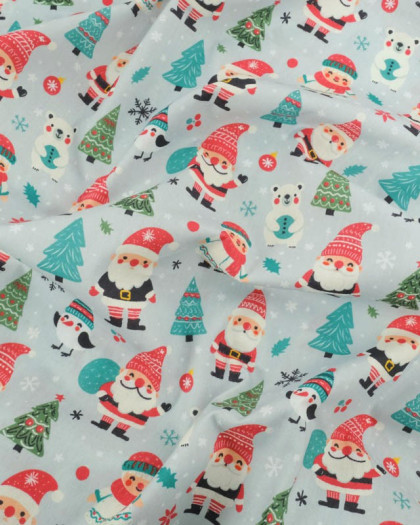 Tissu Noël Coton Bonnets de Noël - Mercerine