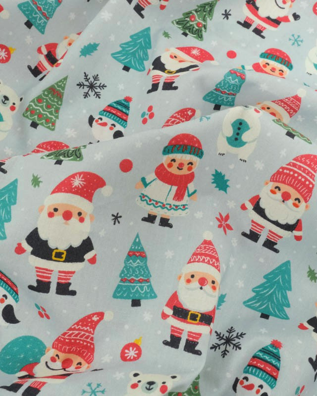 Tissu Noël Coton Bonnets de Noël - Mercerine