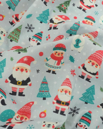 Tissu Noël Coton Bonnets de Noël - Mercerine
