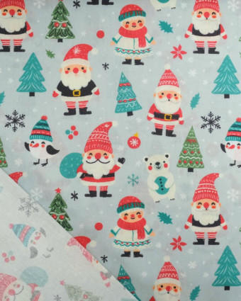 Tissu Noël Coton Bonnets de Noël - Mercerine