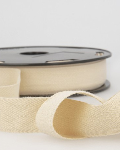 Galon Sergé crème  100% Coton 11mm -  Mercerine