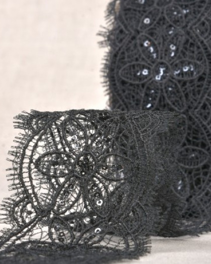 Guipure Paillettes 60mm- Mercerine