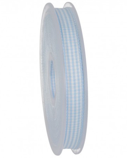 Ruban Vichy Bleu Ciel - 2 Tailles - Mercerine