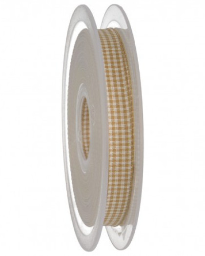 Ruban Vichy Marron Clair - 2 Tailles - Mercerine