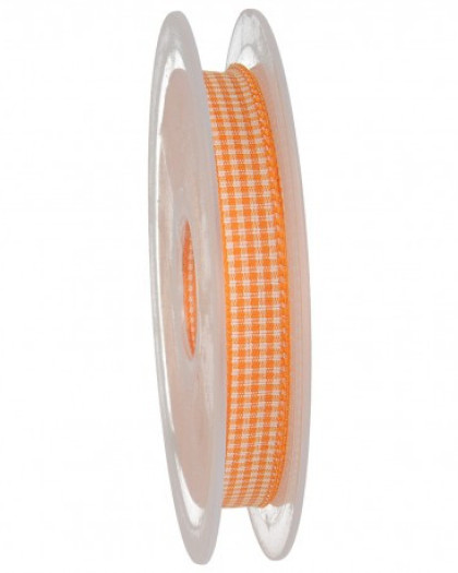 Ruban Vichy Orange - 2 Tailles - Mercerine