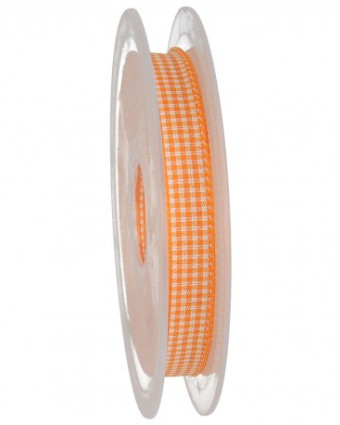 Ruban Vichy Orange - 2 Tailles - Mercerine