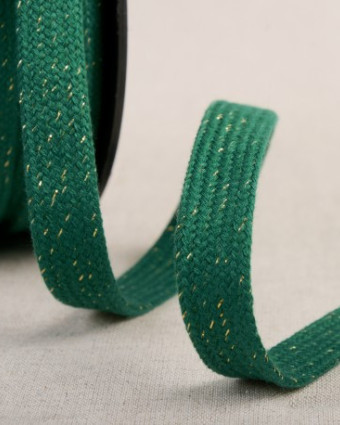 Tresse Tubulaire Plate Métallisée 15mm - 5 Coloris - Mercerine