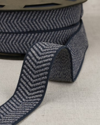 Élastique Chevrons Chinés 32mm - 5 Coloris - Mercerine