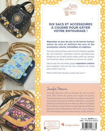 Livre Couture Mes idées cadeaux à coudre – By Jen – 10 Projets Personnalisables - Mercerine