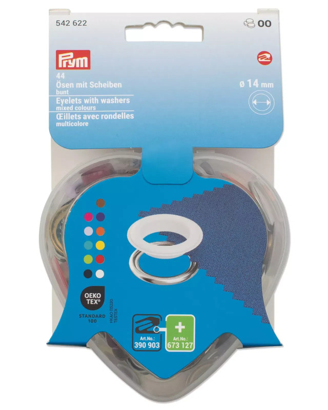 Prym 542415 Recharge Œillets Avec Rondelles 8 Mm Argent - Accessoire Couture Professionnel