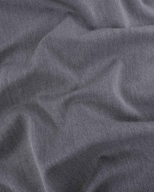 Tissu Pantalon Fluide Uni Gris Foncé Chiné - Mercerine