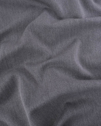 Tissu Pantalon Fluide Uni Gris Foncé Chiné - Mercerine
