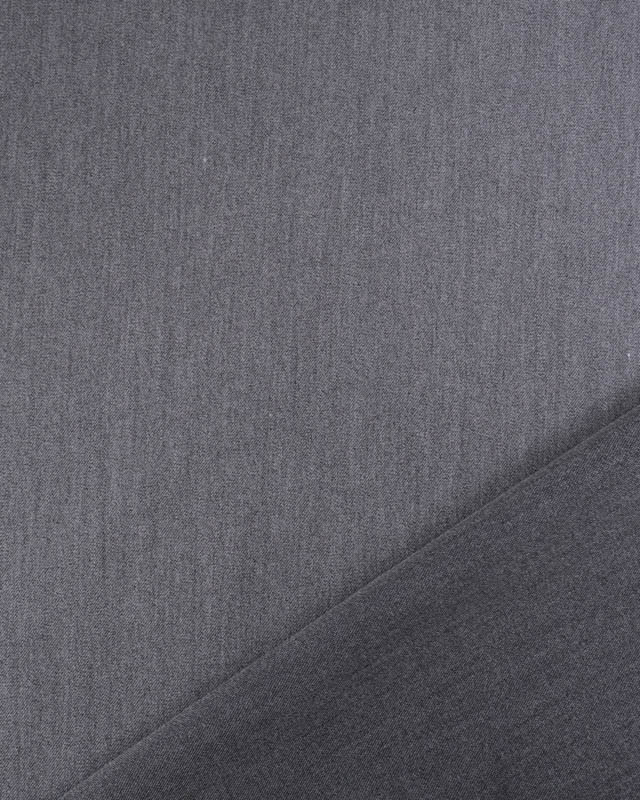 Tissu Pantalon Fluide Uni Gris Foncé Chiné - Mercerine