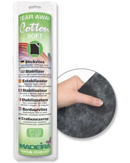 Stabilisateur Tear Away Cotton Soft – Rouleau 30 cm × 10 m - Mercerine