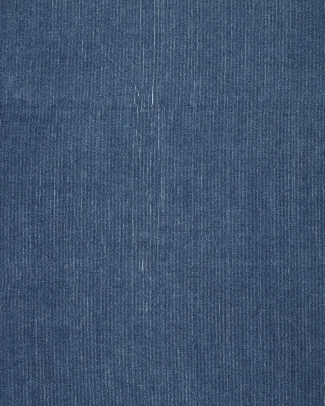 Velours Côtelé Stretch Bleu Jean Aspect Denim - Mercerine
