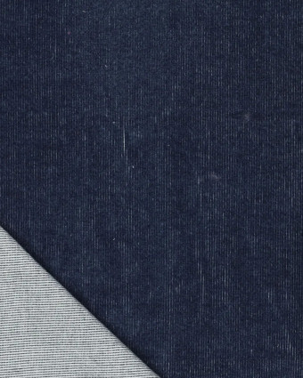 Velours Côtelé Stretch Indigo Aspect Denim - Mercerine
