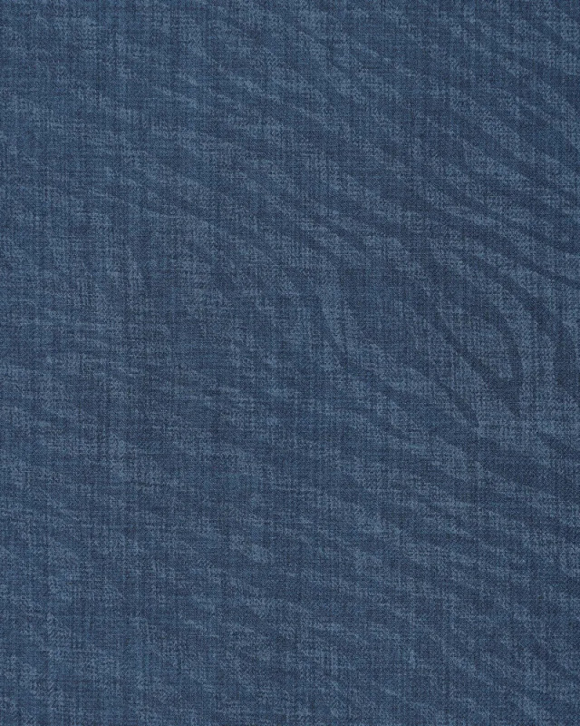 Tissu Chambray Fluide Motif Zèbre Ton Sur Ton- Mercerine