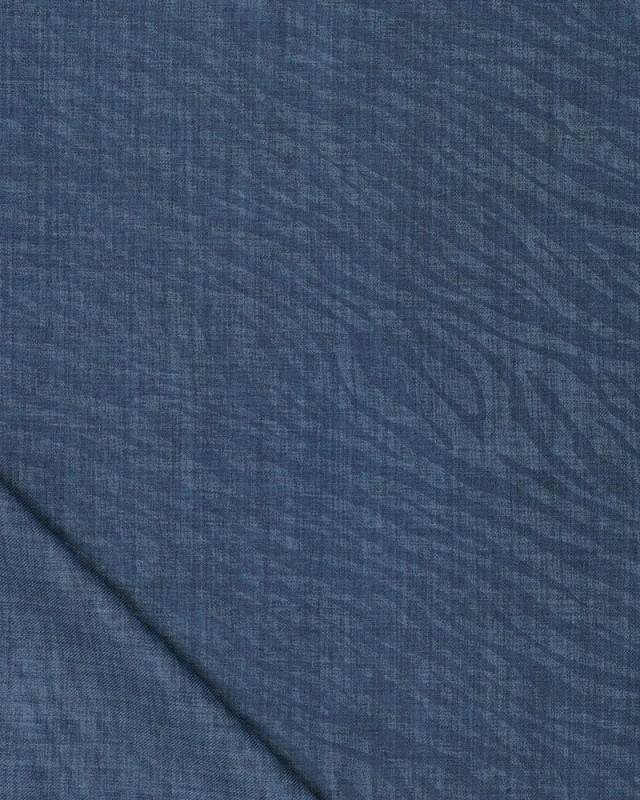 Tissu Chambray Fluide Motif Zèbre Ton Sur Ton- Mercerine