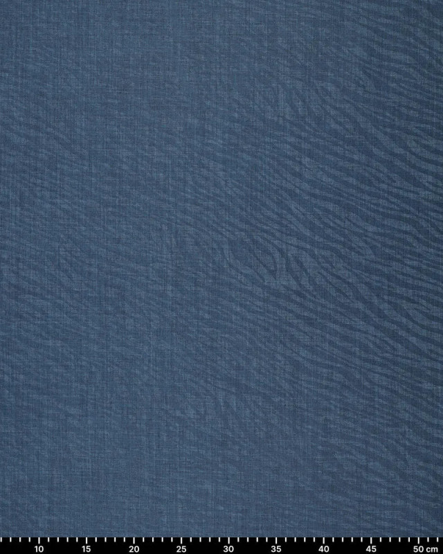 Tissu Chambray Fluide Motif Zèbre Ton Sur Ton- Mercerine