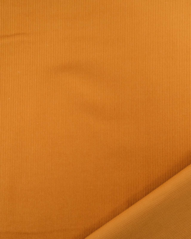 Tissu Velours Milleraies Uni Moutarde - Mercerine