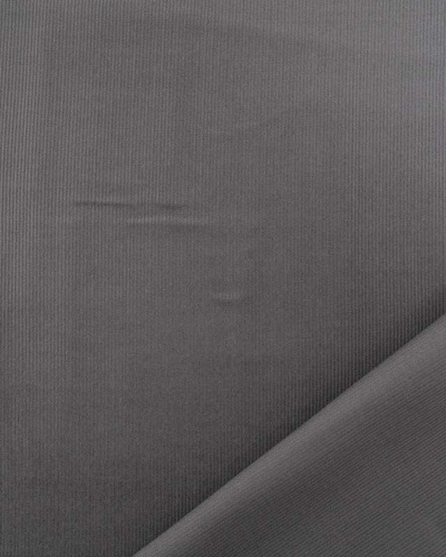 Tissu Velours Milleraies Uni Gris - Mercerine