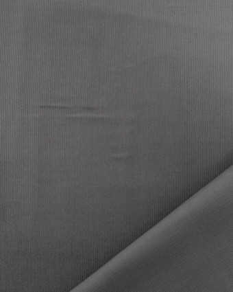 Tissu Velours Milleraies Uni Gris - Mercerine