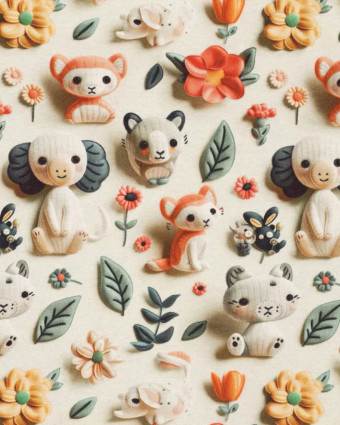 Sweat Imprimé Animaux 3D - Mercerine