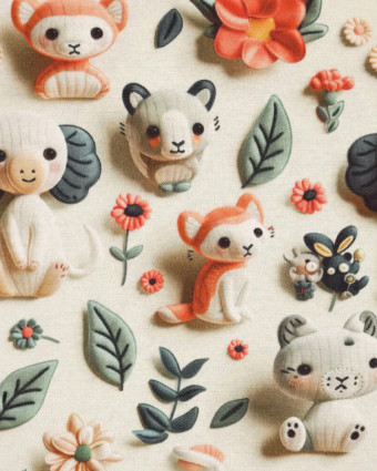 Sweat Imprimé Animaux 3D - Mercerine