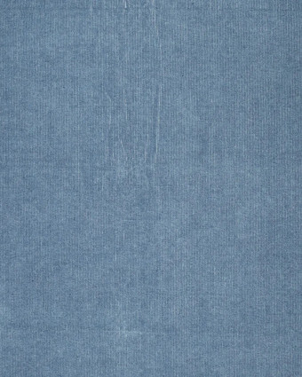 Velours Côtelé Stretch Bleu Ciel Aspect Denim - Mercerine