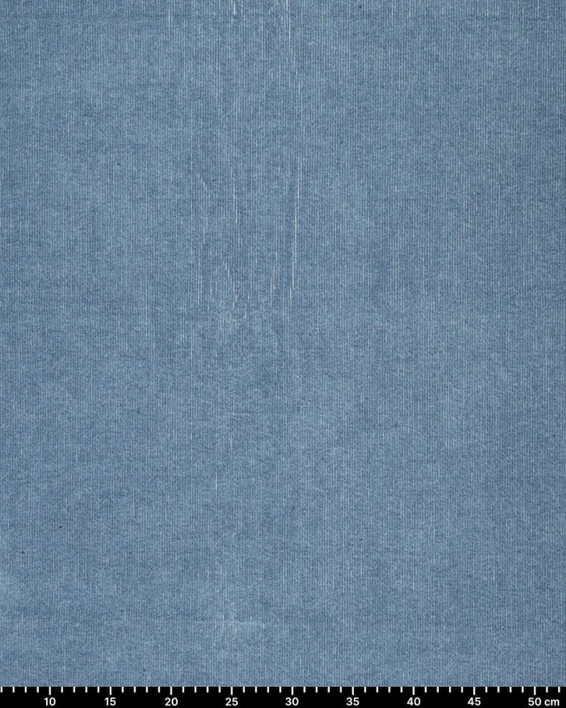 Velours Côtelé Stretch Bleu Ciel Aspect Denim - Mercerine