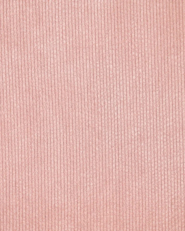 Velours Côtelé Envers Fausse Fourrure Rose - Mercerine