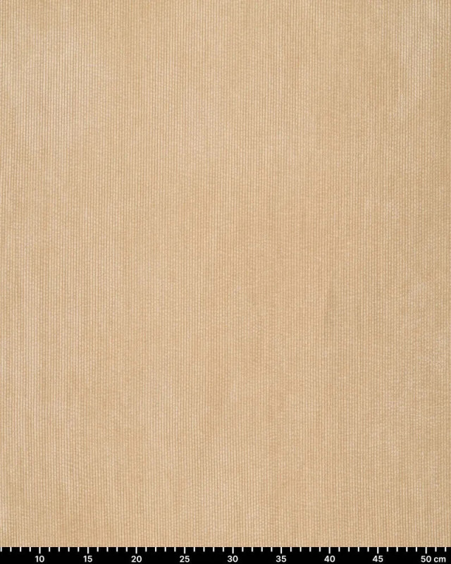 Velours Côtelé Envers Fausse Fourrure Beige - Mercerine