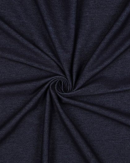 Tissu Denim Extensible Uni Bleu Indigo - Mercerine