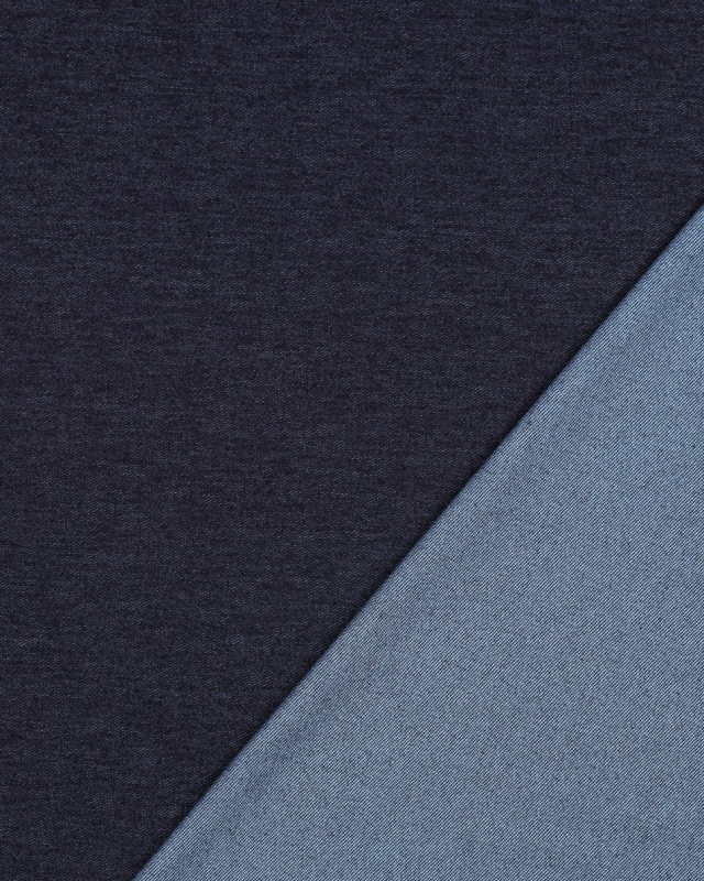 Tissu Denim Extensible Uni Bleu Indigo - Mercerine
