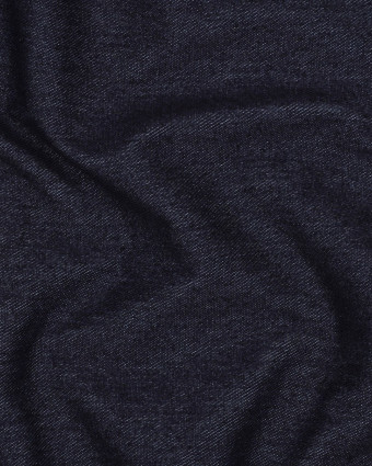 Tissu Denim Extensible Uni Bleu Indigo - Mercerine