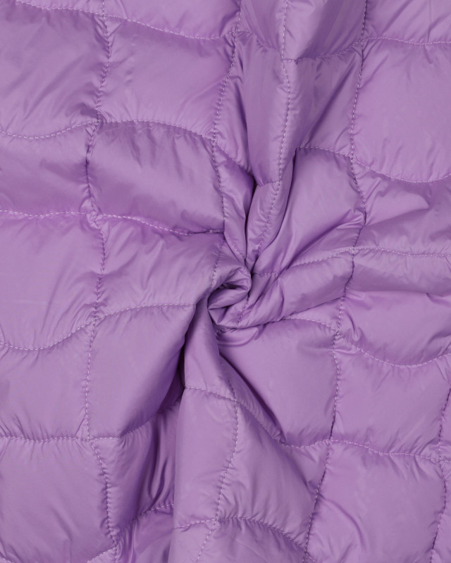 Tissu Matelassé Biface Lilas et Abricot - Mercerine