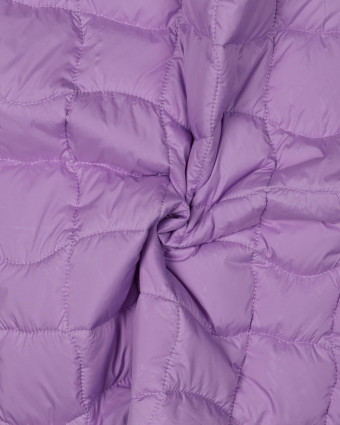 Tissu Matelassé Biface Lilas et Abricot - Mercerine