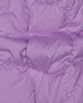 Tissu Matelassé Biface Lilas et Abricot - Mercerine
