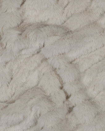 Tissu Fausse Fourrure Striée Beige - Mercerine