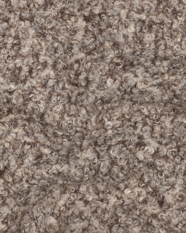 Tissu Bouclette Taupe Chiné - Mercerine